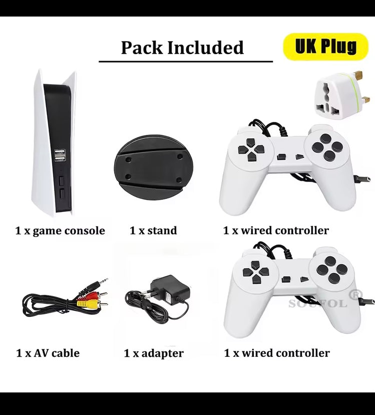 Console per videogiochi Tv retro classici integrati con 2 controller